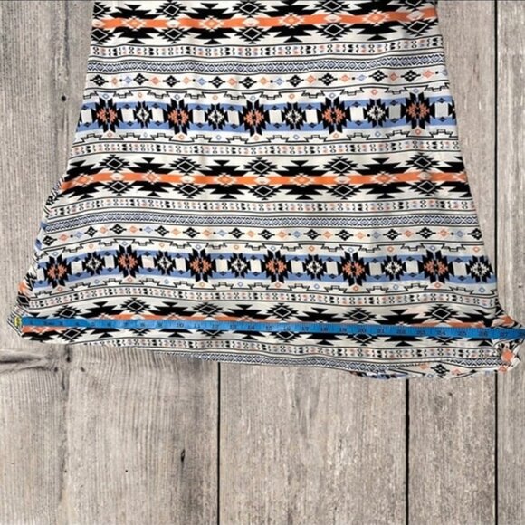 Lush‎ Aztec Pattern Sun Dress Aztec Geometric Pattern Spaghetti Strap Size XS - Picture 9 of 10